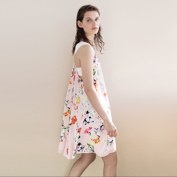 Club Monaco Rosan Floral Silk Tent Summer Dress - Picture 4 of 15